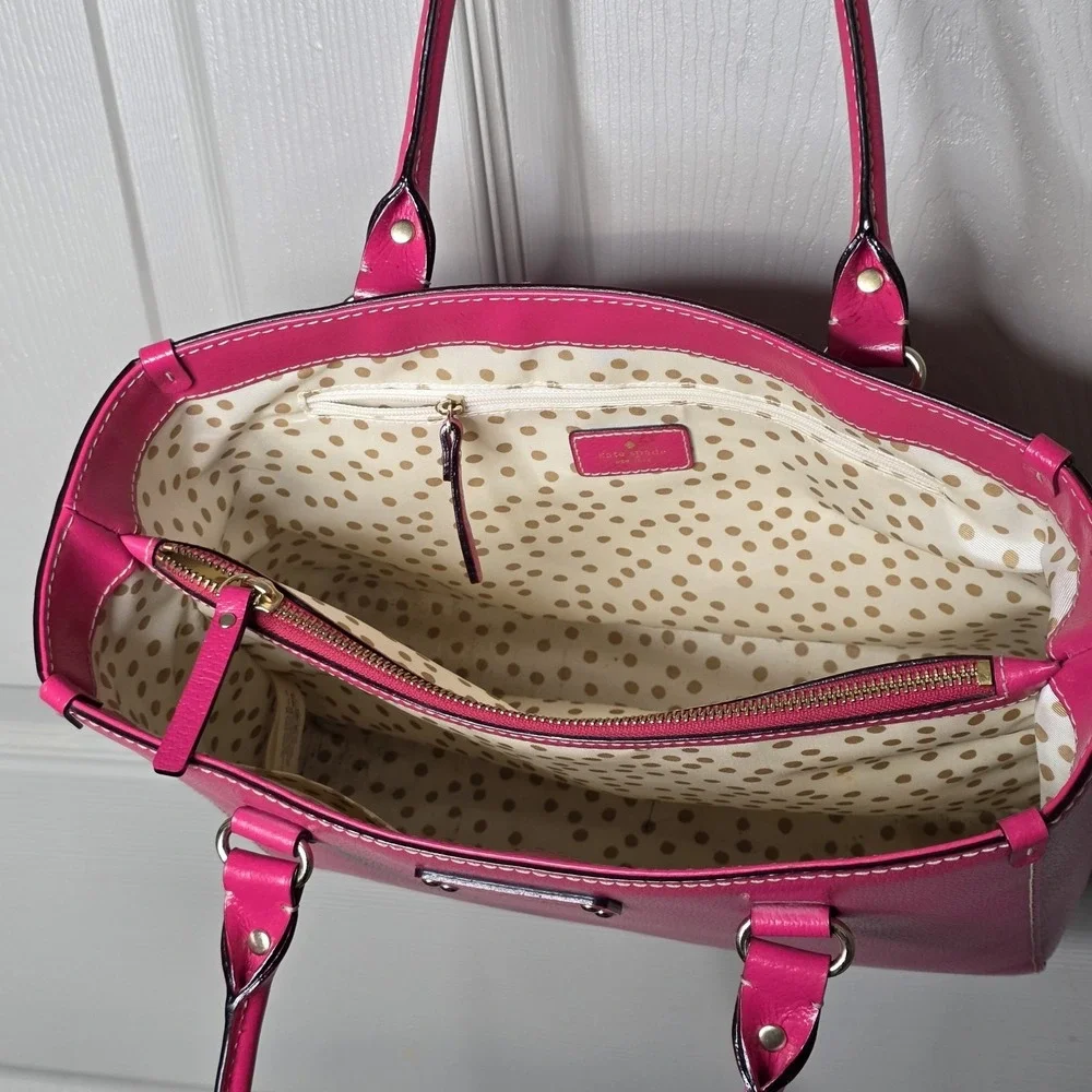 Kate Spade New York Wellesley Quinn Tote Pink Leather Satchel Handbag & Wallet